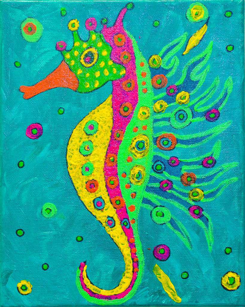 Canvas Birthday Party - Sea Horse