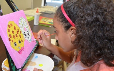 Canvas Painting for Kids for less than $15 at Art Fun Studio in Brooklyn.