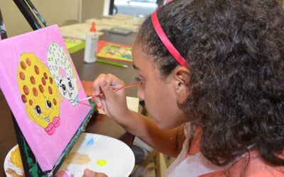 Canvas Painting for Kids for less than $15 at Art Fun Studio in Brooklyn.