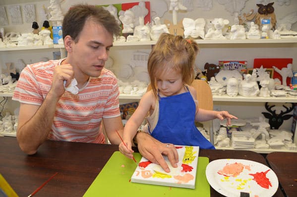 coloring with children