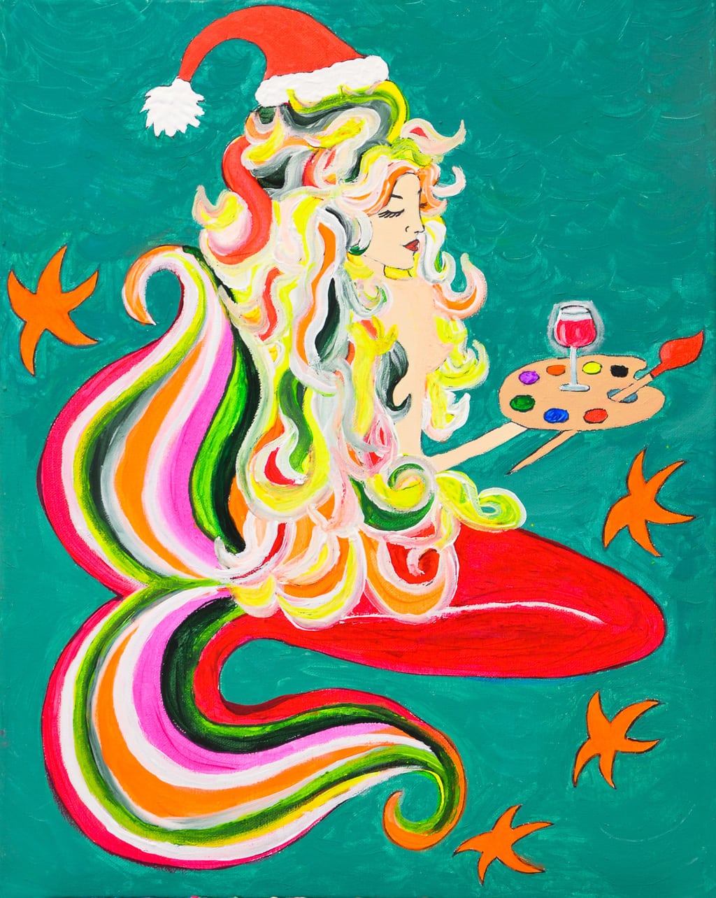 sip and paint- mermaid