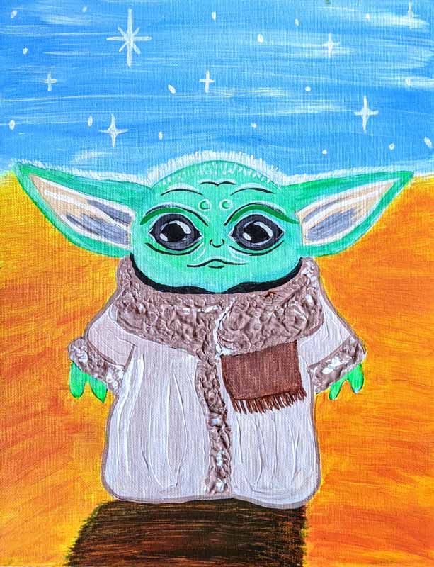 Baby Yoda painting event