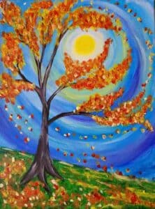 Sip and Paint - Gone with the fall wind