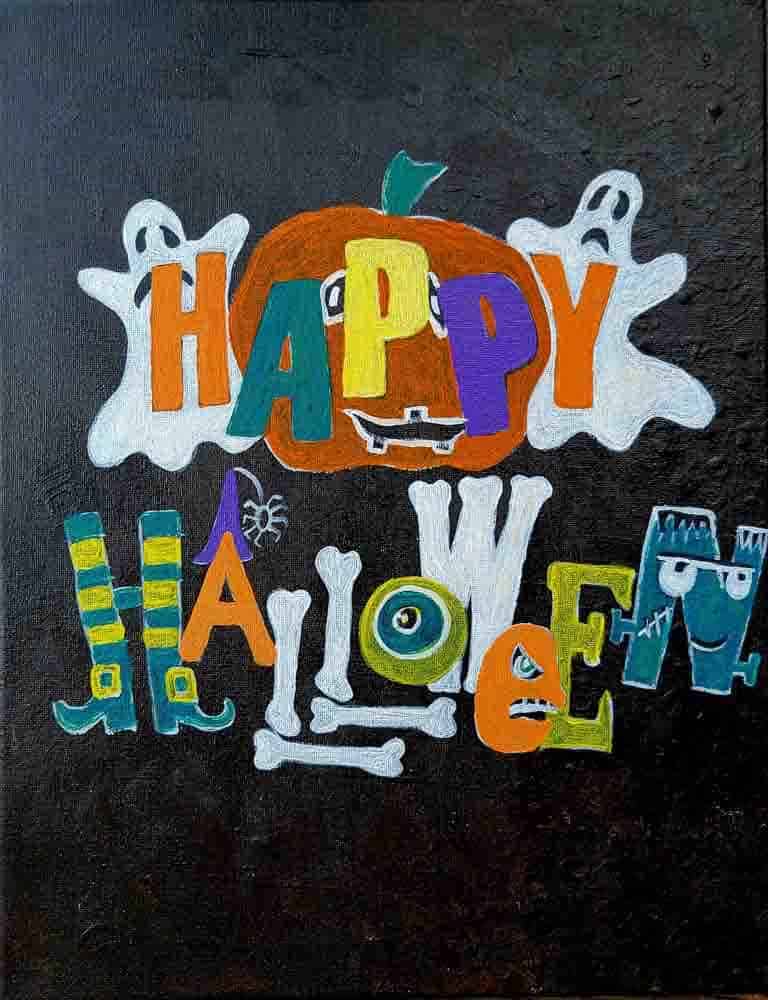 Happy Halloween painting