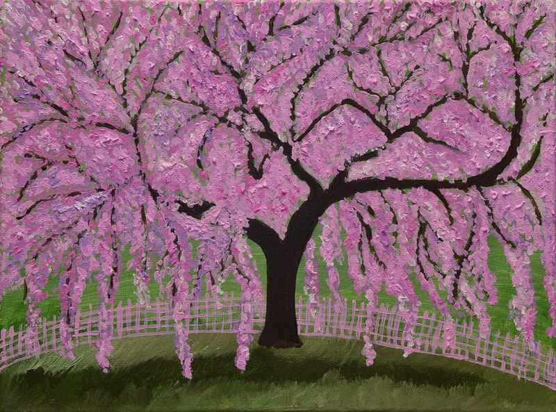 Cherry Blossom painting for Birthday parties
