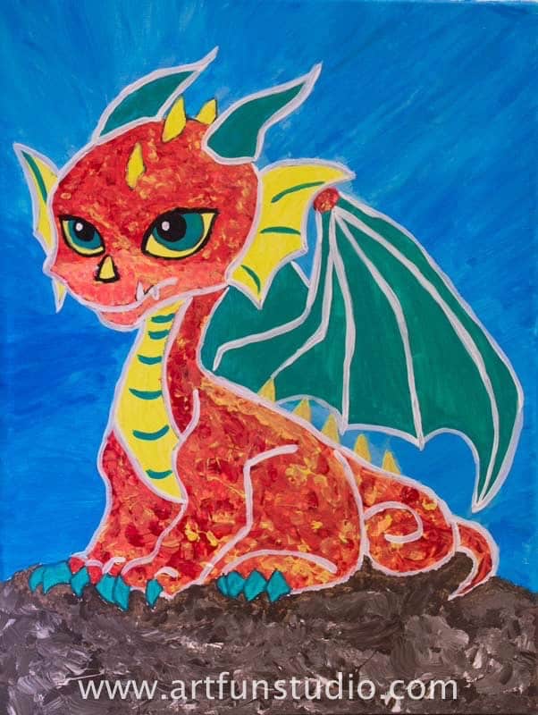 Dragon painting for kids