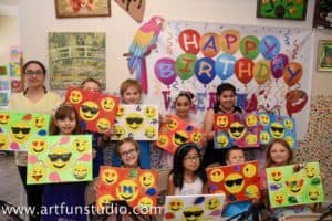 Emoji themed birthday party idea