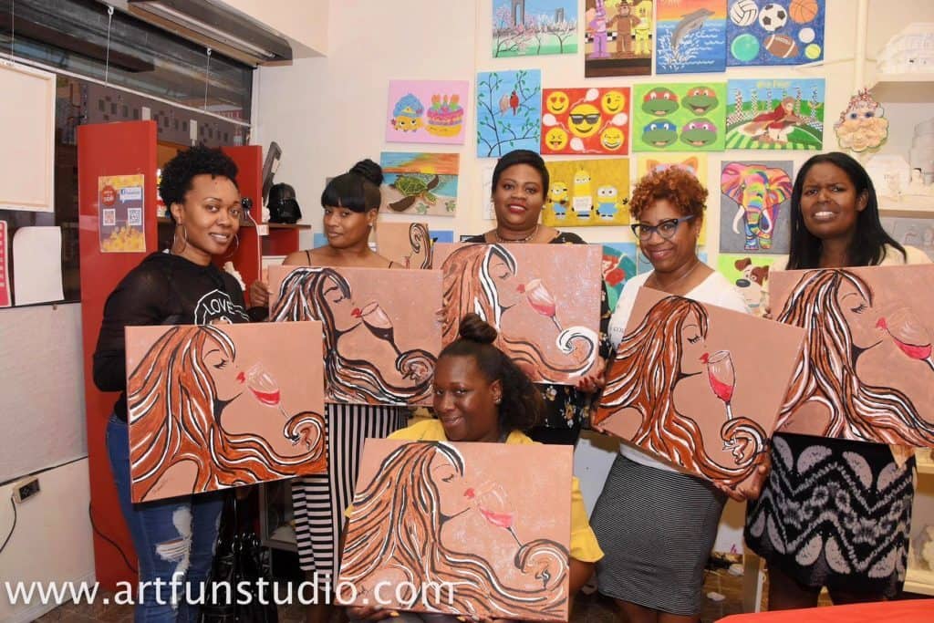 Sip and Paint event - small group welcome