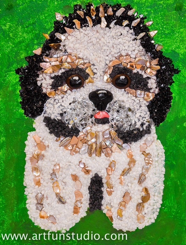Shih Tzu Dog Mosaic for Birthday parties