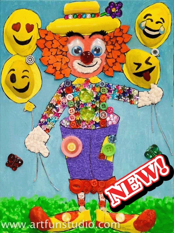 Sunny clown mosaic