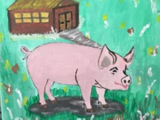 farm animal -pig to paint