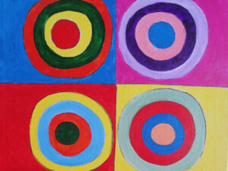 Kandinsky Squares With Concentric Circ
