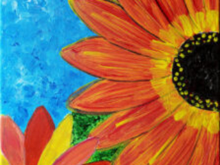 Orange sunflowers