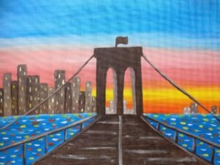 Brooklyn bridge at sunset