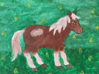 farm animals - horse to paint for children