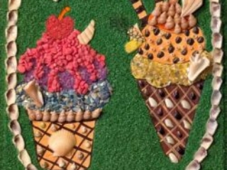 mixed media ice cream cones for kids school trips