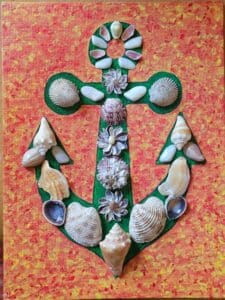anchor with seashells