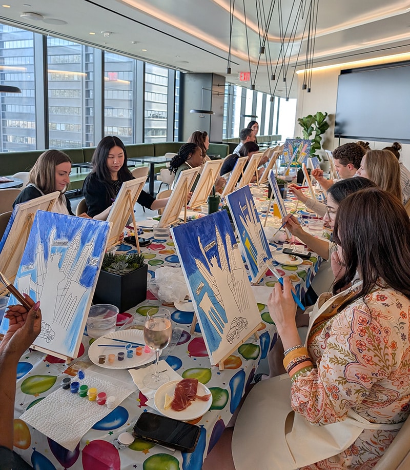 paintinf event at Freshfields US LLP