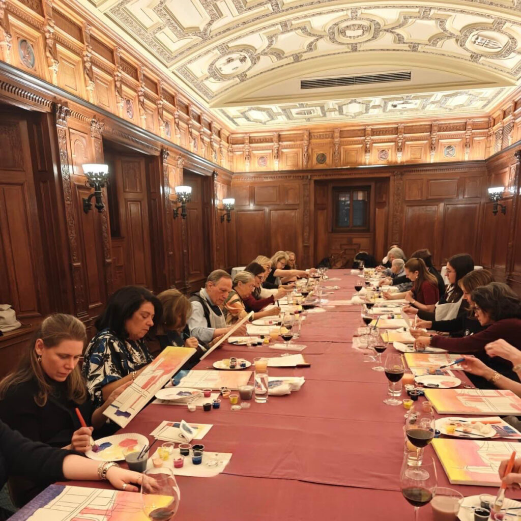 Sip and Paint in the boardroom