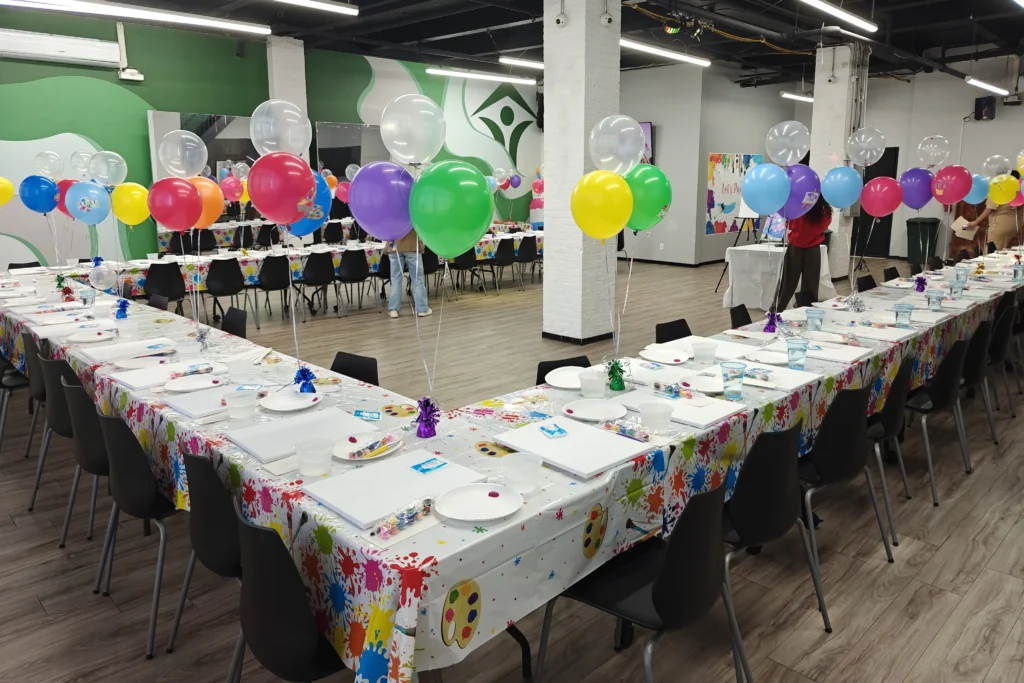 Preparation for a sip and Paint event in Brooklyn