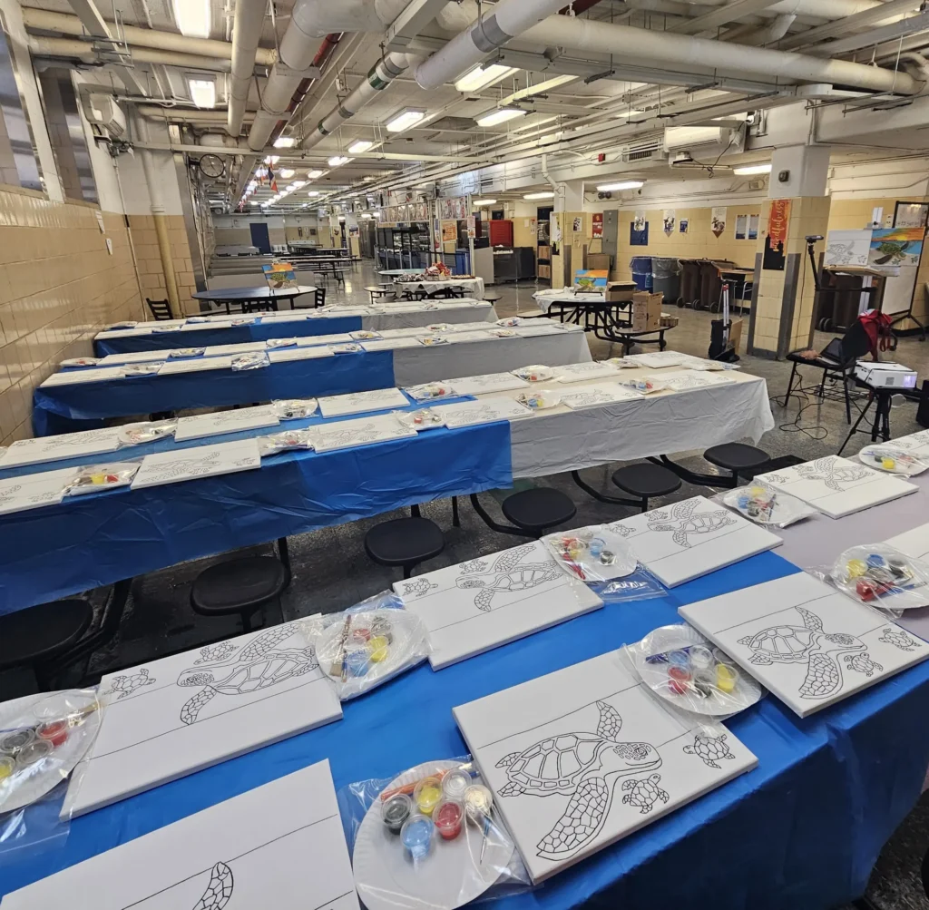 event prepared in school cafeteria